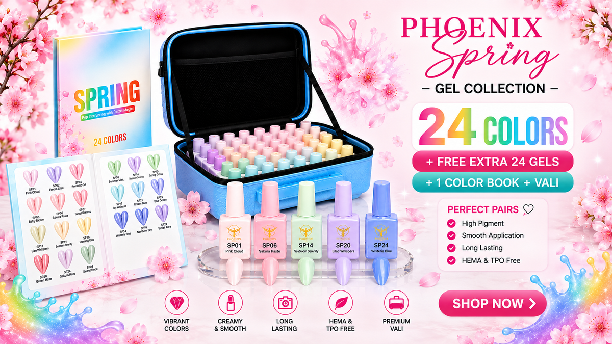 Phoenix Spring Gel Collection 24 Colors Tutorial